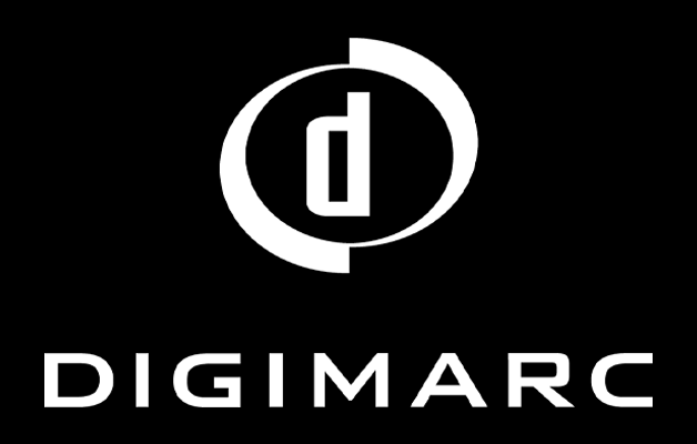 Digimarc Logo Stacked, White
