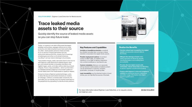 Trace leaked media assets to their source