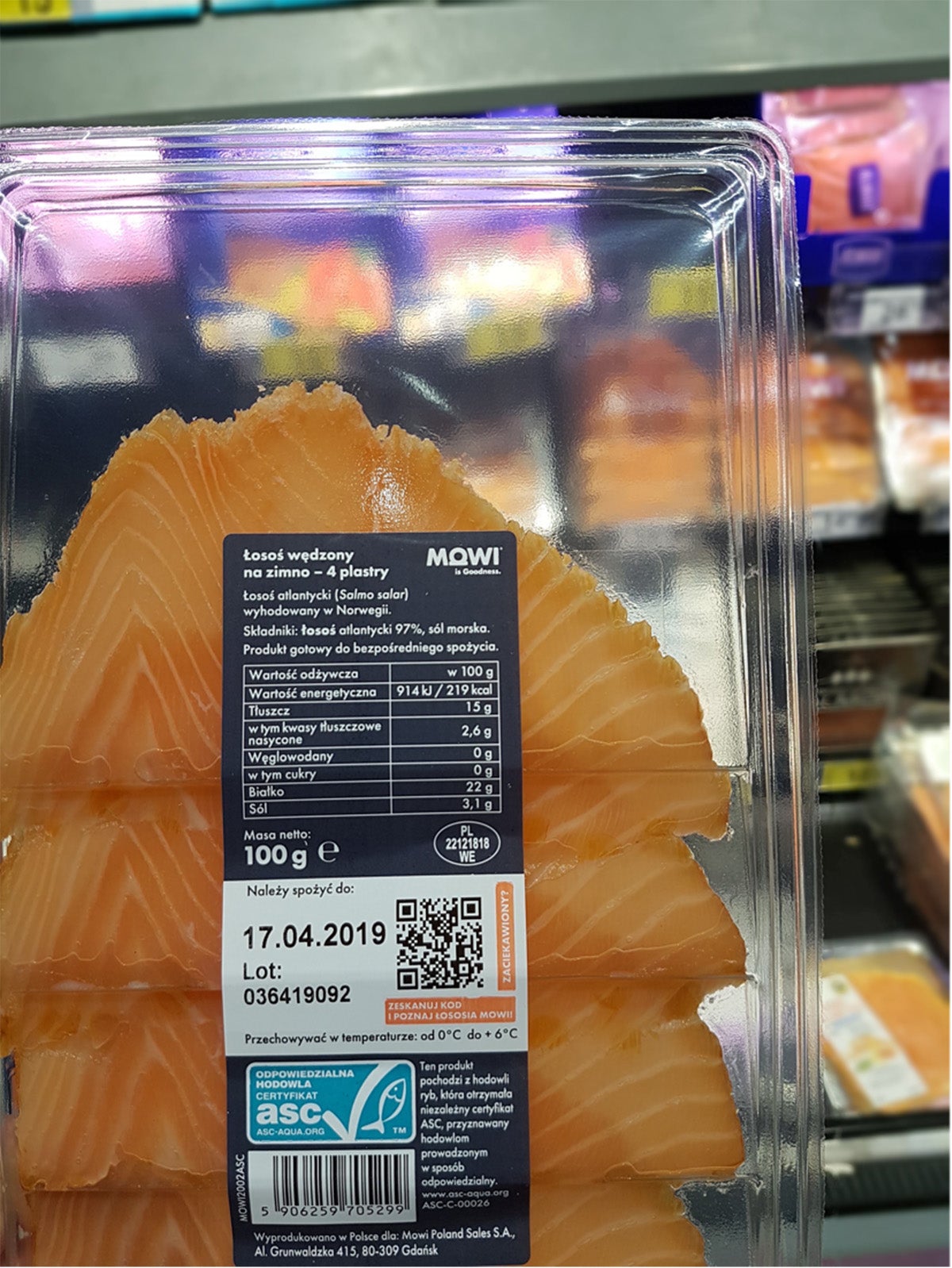 MOWI Salmon with batch level GS1 digital link